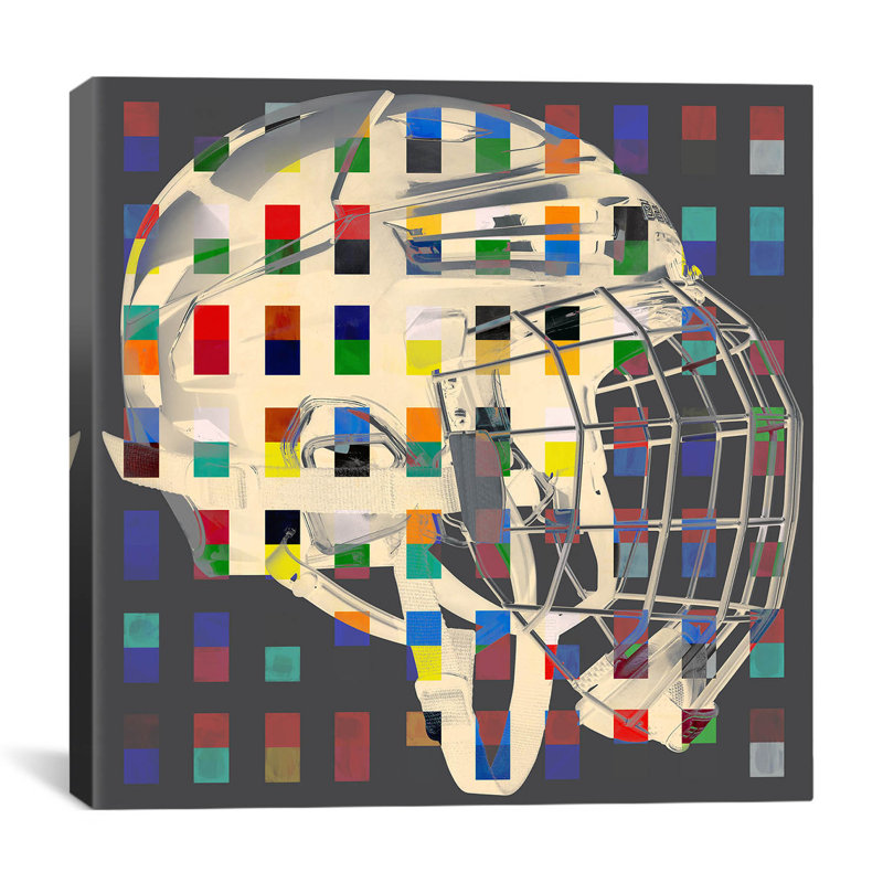 Masque de hockey du canada #3 impression sur toile, H 26 po x l 26 po x P 1,5 po