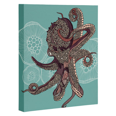 « octopus fleuri », impression sur toile