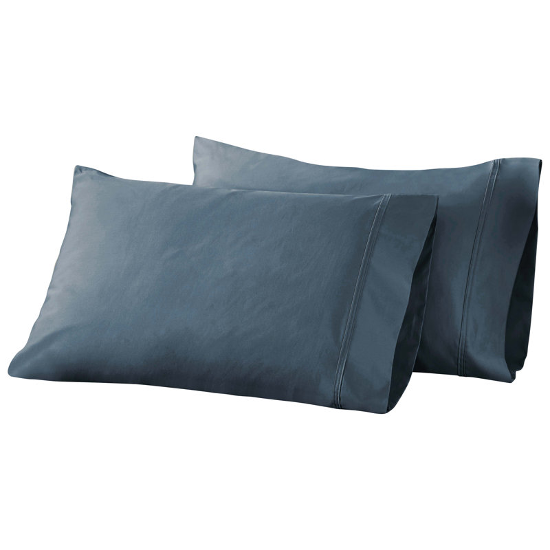Egyptian Cotton 850 Thread Count Solid Pillowcases (Set of 2), Standard Pillowcase + 2 Additional Pieces, Blue