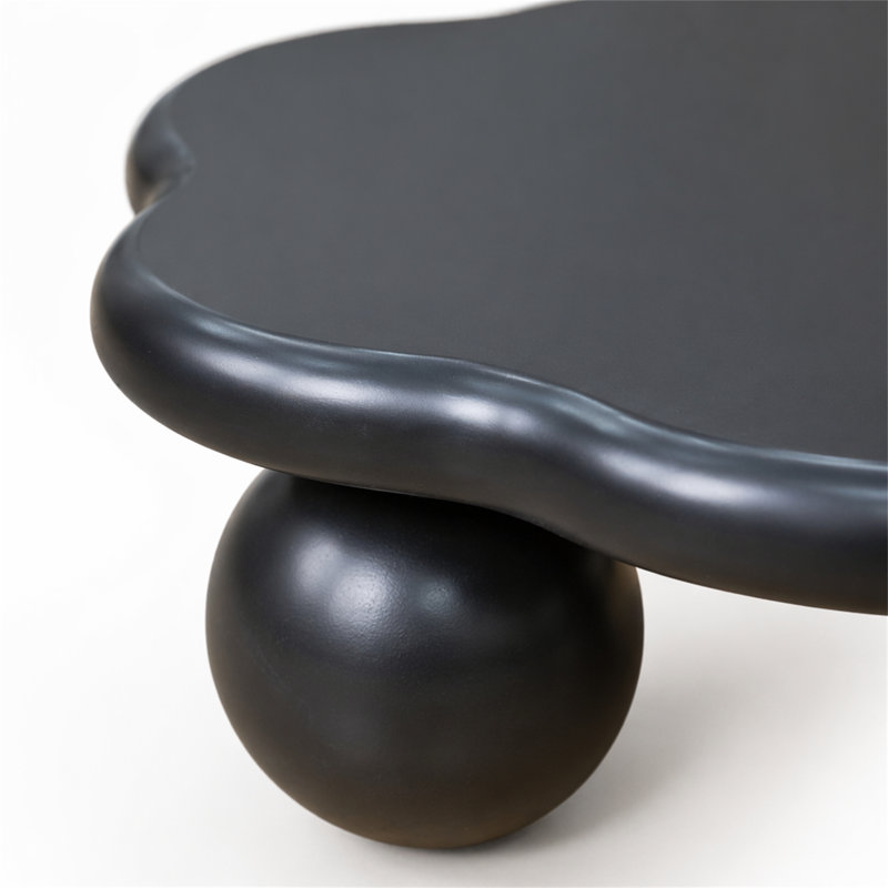 35" Black Cloud Shaped Coffee Table