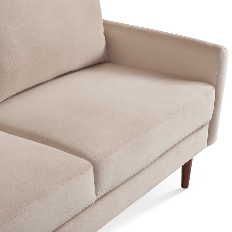 Causeuse rembourrée Hurdland, 100 % polyester beige