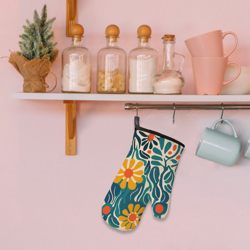 Sergé de coton Floral Abstracts Oven Mitt