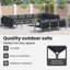 vidaXL Garden Sofa Set with Cushion Steel Furniture Outdoor Terrace
