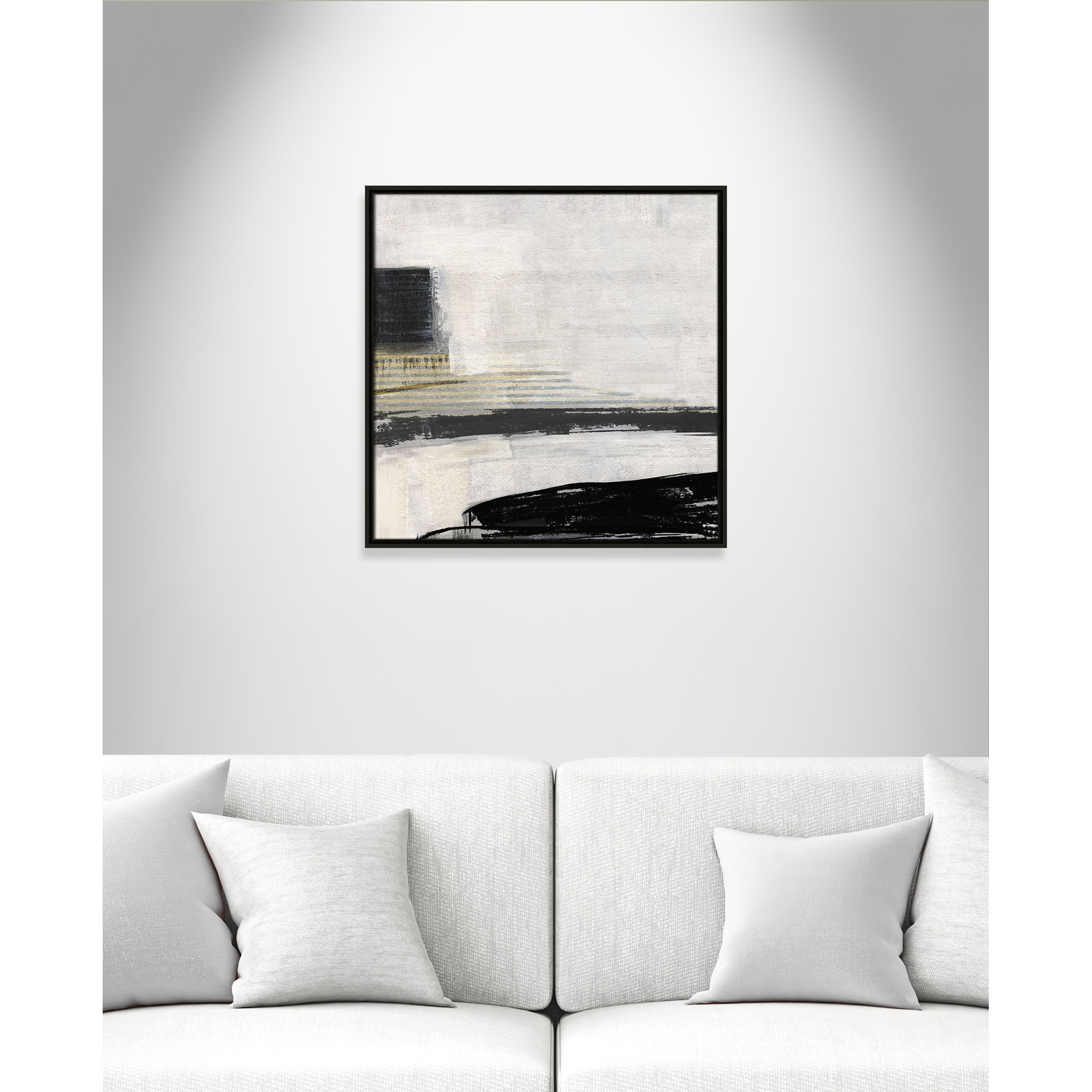 La Bande I Print by Sally Swatland, 25.5" H x 25.5" W, Espresso