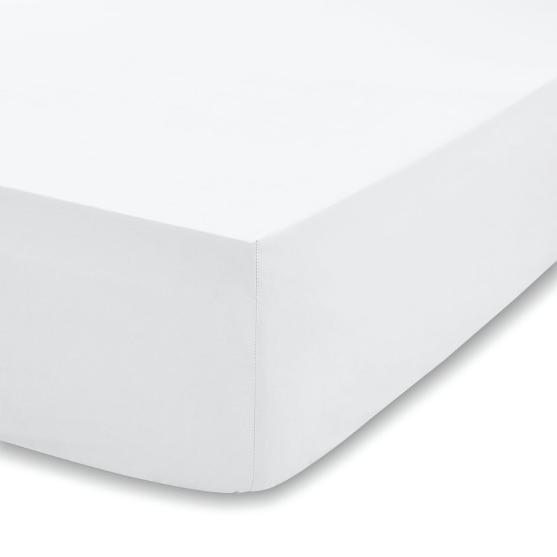 200 Thread Count 100% Cotton Fitted Sheet, Chalk White