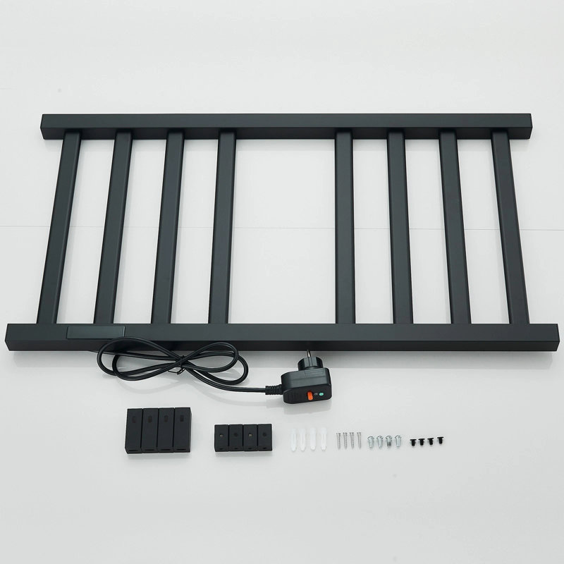 Ensemble de porte-serviettes de salle de bain électrique noir
