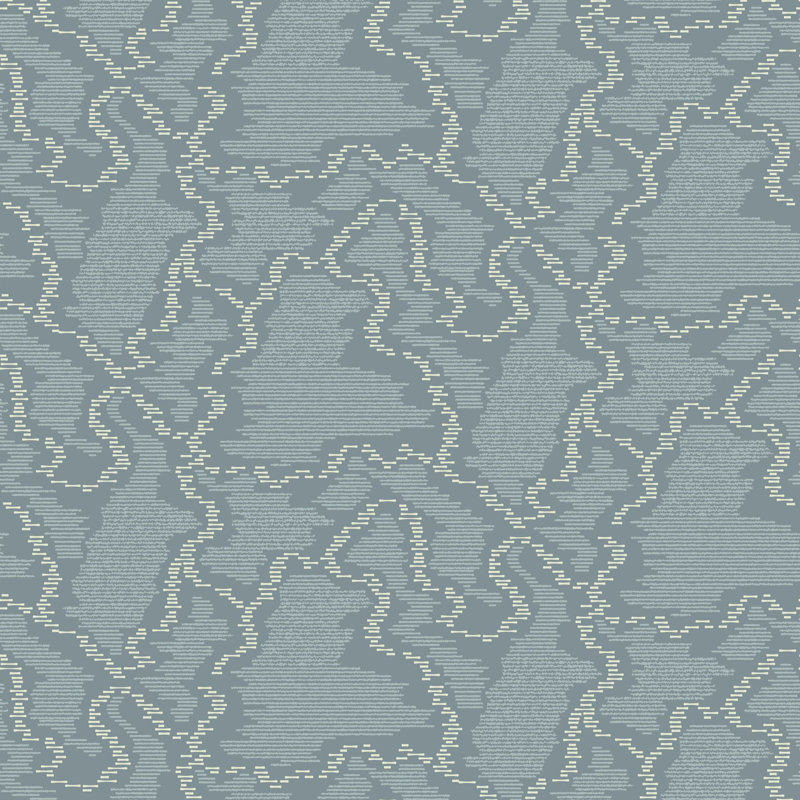 Electric Ripple - Blue Haze Wallpaper, Blue, Self-adhesive