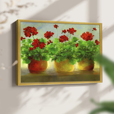Geraniums III -Framed Print - Restickable