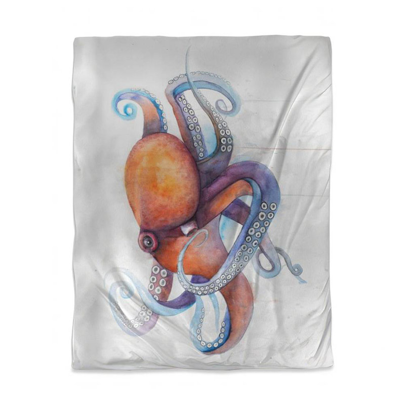 Colorful Octopus Duvet Cover | Aquatic Bedroom Decor