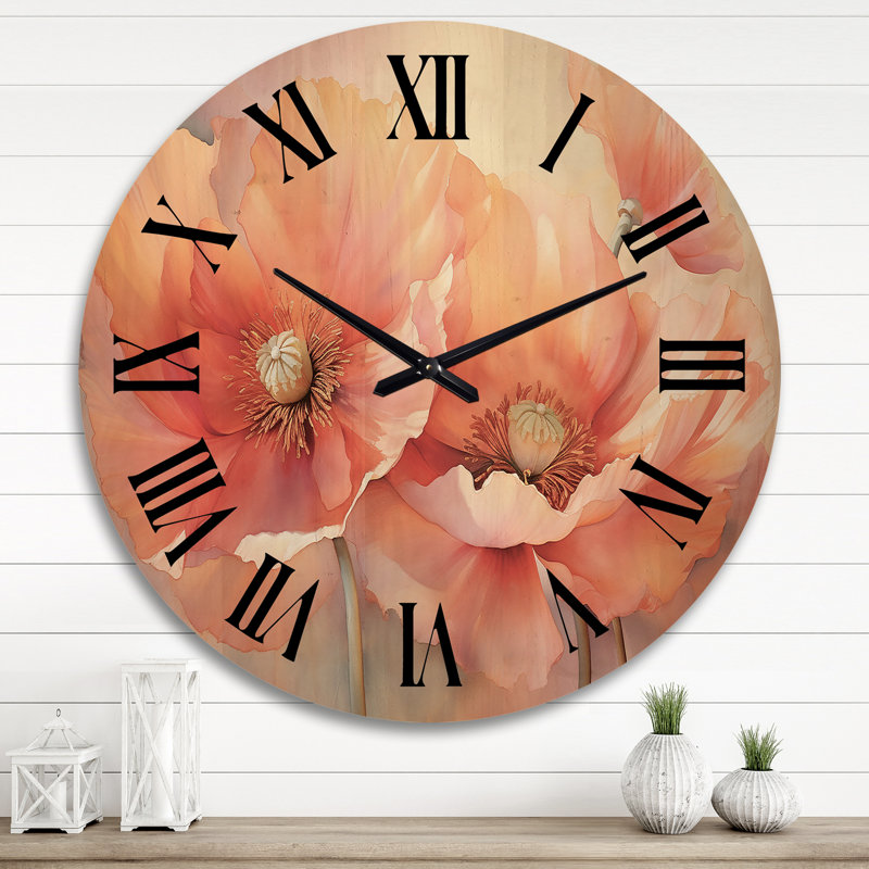 Horloge murale en bois massif Mirisa, Très grand