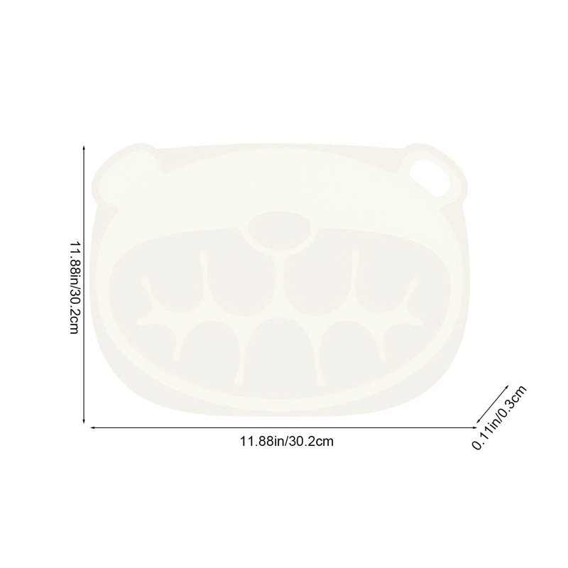 Tapis de cuisine flexible pour ours, White