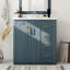 Ensemble de meuble-lavabo 30 po avec lavabo en céramique, armoire de rangement en bois massif, ensemble de meuble-lavabo autoportant avec 3 tiroirs et portes à fermeture douce-117193447-117193446