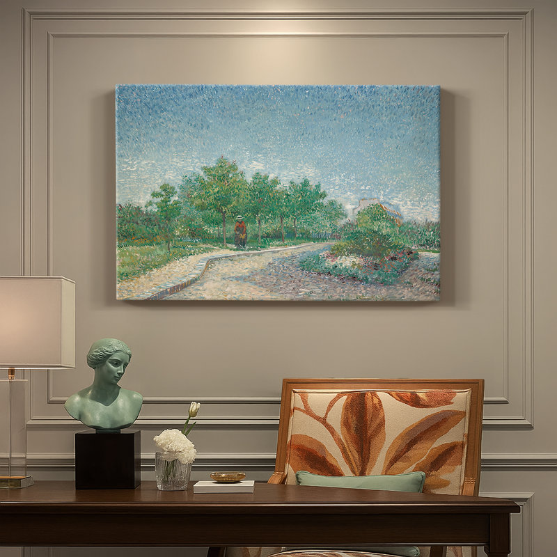 Le Parc Voyer d'Argenson à Asnières (Vincent van Gogh), toile tendue avec châssis - 1887, 32 x 48