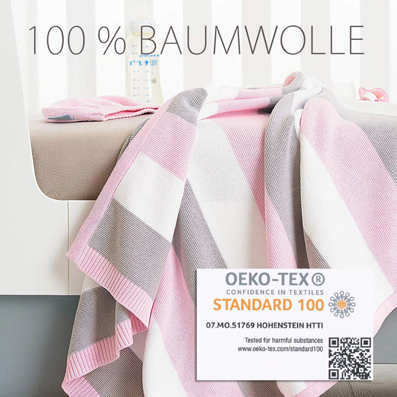 Cotton Baby Blanket, Pink