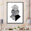 Feuille de palmier tropical avec formes géométriques abstraites I - impression sur toile-59365580-59284173