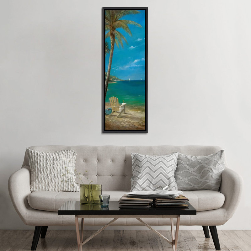 Poetry and Gentle Breezes par Ruane Manning - reproduction d'art, H 60 po x l 20 po x P 1,5 po, Toile avec cadre noir patiné
