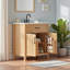 Meuble-lavabo moderne 30 po, meuble-lavabo à grain de bois naturel avec lavabo simple et tablette réglable