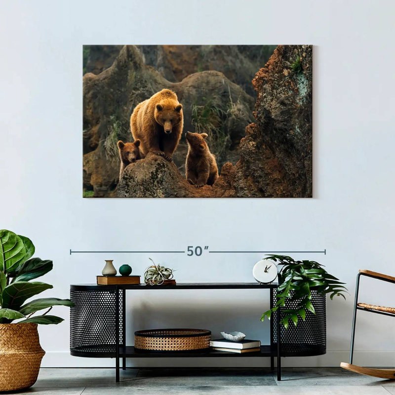 Brampt Bear And Cubs, 30" H x 45" W