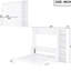 Grand lit, blanc, bureau, conception de bibliothèque, pin, structure, installation sans sommier, composition, nécessaire-2079595605-2079595607