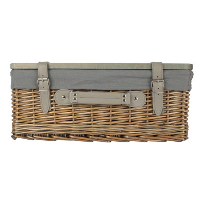 Fleur De Lis Living Wicker Decorative Basket