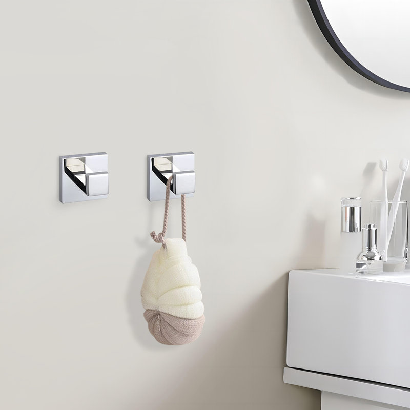 Ensemble de salle de bain 5 pièces SUS304: barre à serviettes + anneau + crochets + support en TP, finition brossée