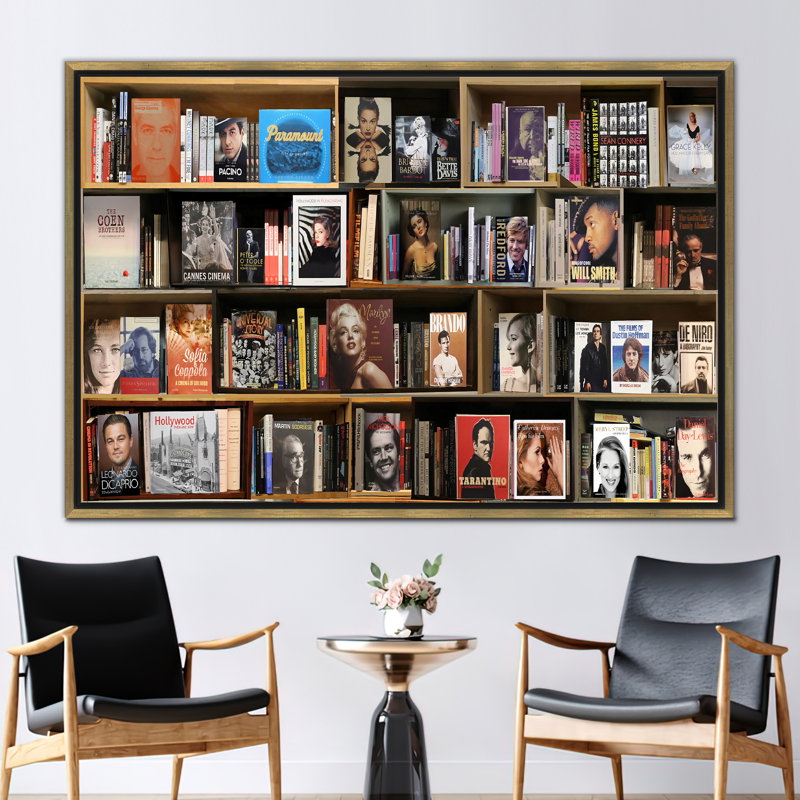 Print on Canvas, Framed Print without Mat, Gold, 40 cm H x 60 cm W