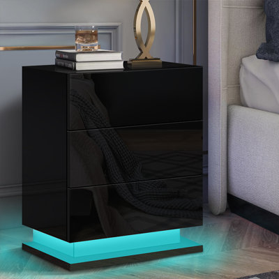 Annebeth 50cm W Manufactured Wood Bedside Table