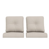 Outdoor Deep Seating Cushion With Olefin Fabric（Set of 2）