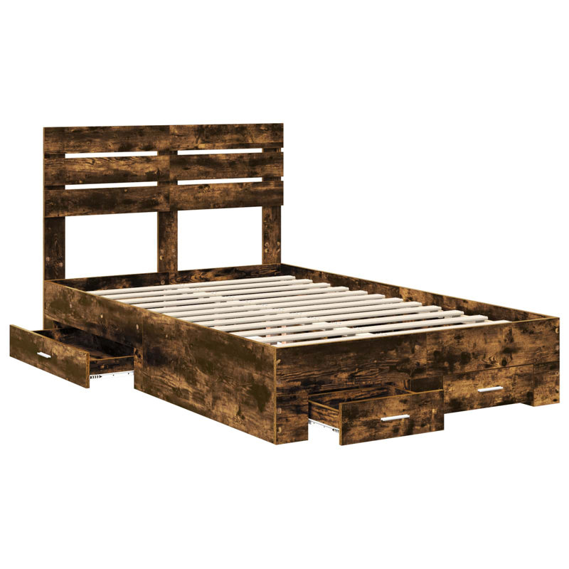 Bed, Smoked Oak