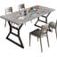Table de salle à manger de style industriel avec structure en fer noir et plateau en panneau de fibres à densité moyenne-129853915