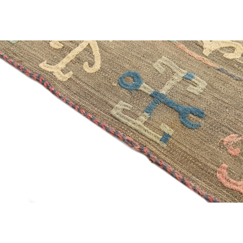 Tapis carré brun clair 5 pi