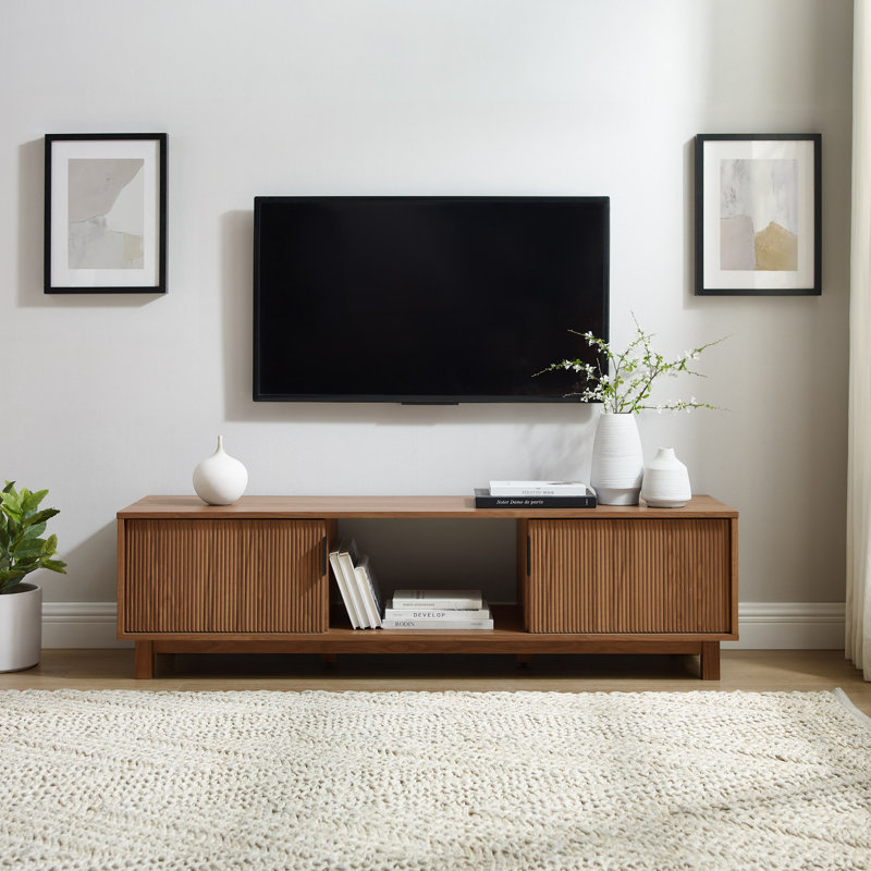 Mid-Century Modern Farmann Reeded TV Stand