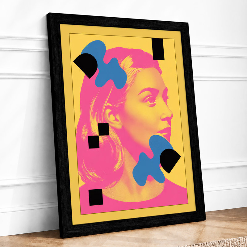 Pop Art Portrait Modern - Print, A2 - 59.4 x 42.0 cm, Black
