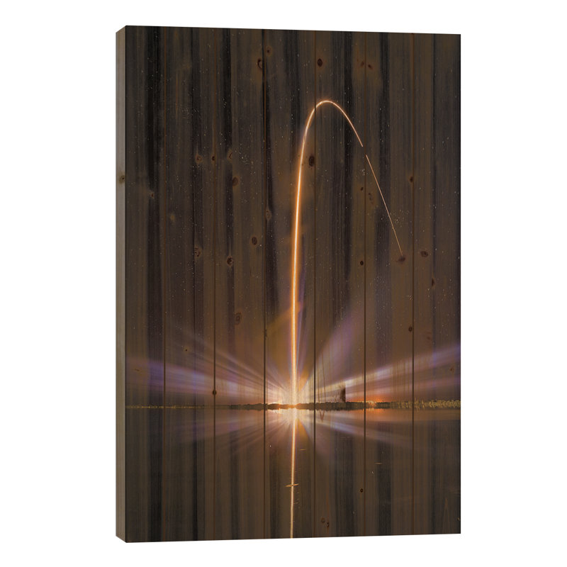 Impression de fusée «Deep Into The Stars I On Wood» par Alex G Perez, H 26 po x l 18 po x P 1,5 po