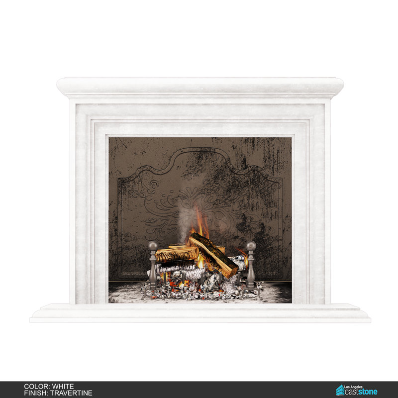Sonoma Fireplace Surround, Travertine White