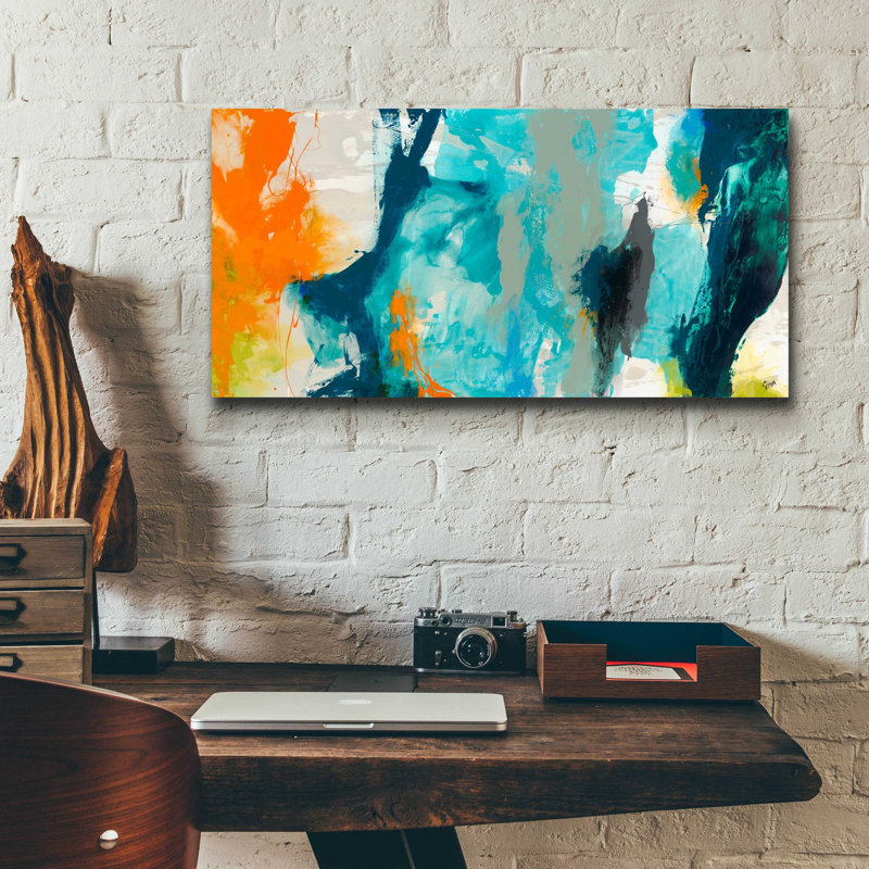 «Tidal Abstract II» par Sisa Jasper, «Art mural en verre acrylique, H 12 po x l 24 po