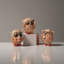 Ensemble de 3 sculptures hibou-609609655