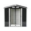 Black Outdoor Metal Garden Storage Shed