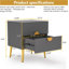 Table de chevet 2 tiroirs pour chambre Palmere, gris foncé-315976780-315976783