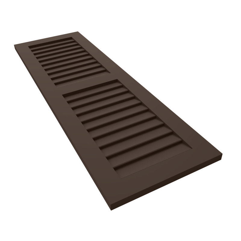 Deux volets à persiennes égales EnduraCore Composite, 15"W, Brun raisin, 56"H