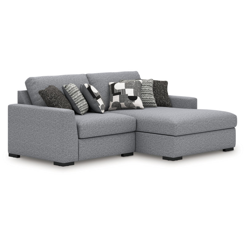 Canapé modulaire 2 pièces avec méridienne Cantin, Orienté à droite