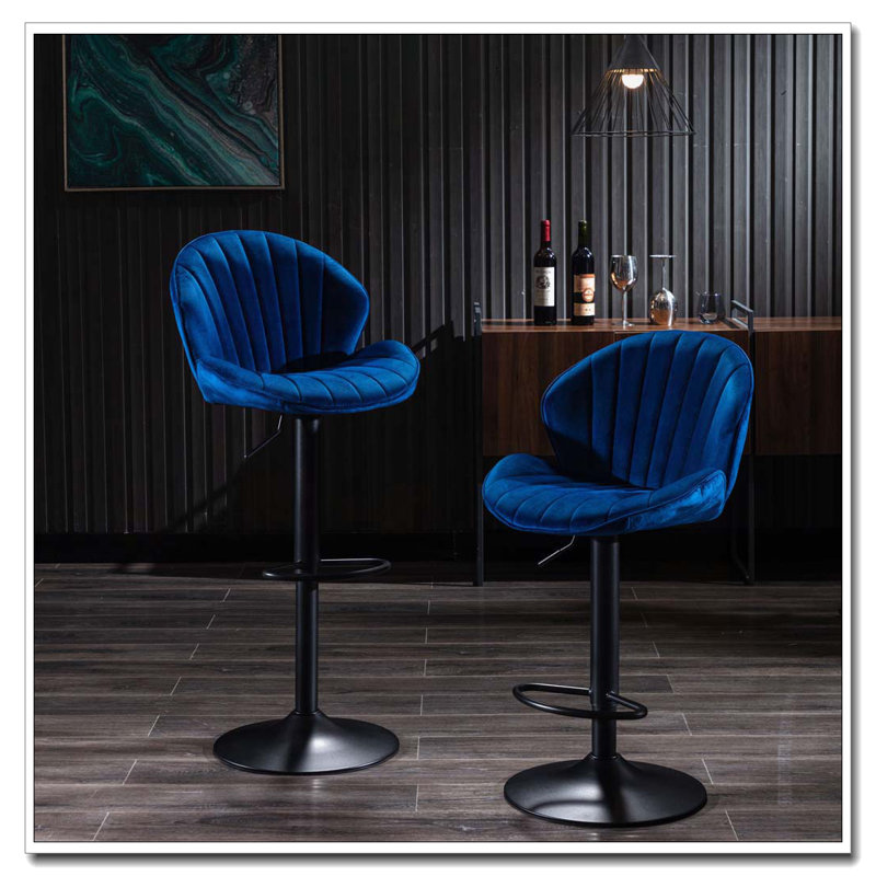 Tabourets réglables avec dossier et repose-pieds, chaises de bar à hauteur de comptoir pour la cuisine