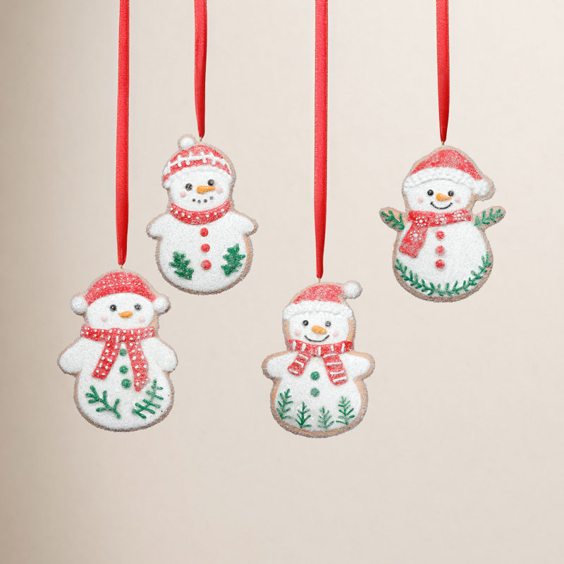 5" Holiday Ornament, White Splendor Snowman