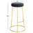 Saroun Upholstered Counter Stool with Metal Frame-1963862781