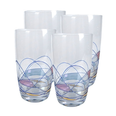 Vilonia 14oz. Handmade Drinking Glass Set