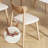 Solid Wood Rock Plate Table And Chairs 4 - Person Four Leg Dining Set-101078388