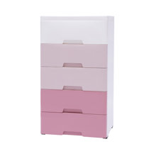 5 Drawers Storage Cabinet Plastic Modern Gradient Pink Organizer -  17.7*11.8*33in - On Sale - Bed Bath & Beyond - 37079860