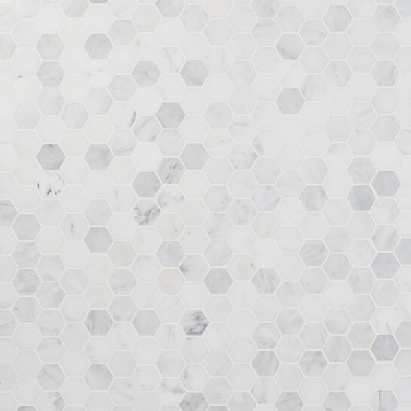 Oriental 2" x 2" Stone/Glass Honeycomb Mosaic Wall & Floor Tile