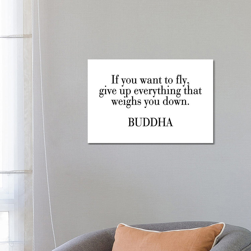 Buddha Quote by Pixy Paper - Wrapped Canvas Print, 66.04 cm H x 45.72 cm W x 1.91 cm D