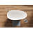 Egg-shell Design Freestanding Bathtub 67" Matte White Resin Stone Soaking Tub  With Vertical Texture